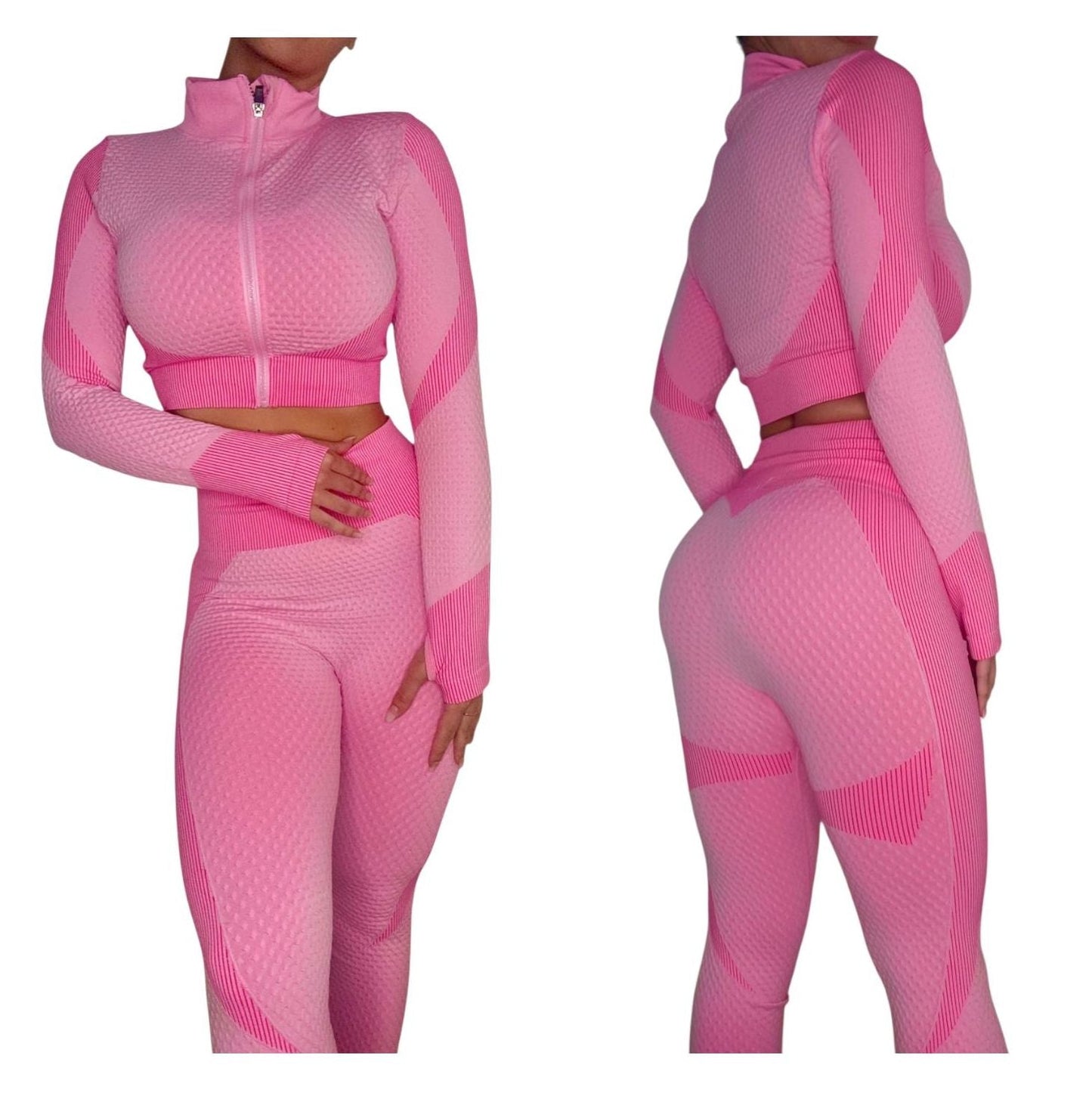 Conjunto Deportivo Premium con Campera – Rosa Chicle