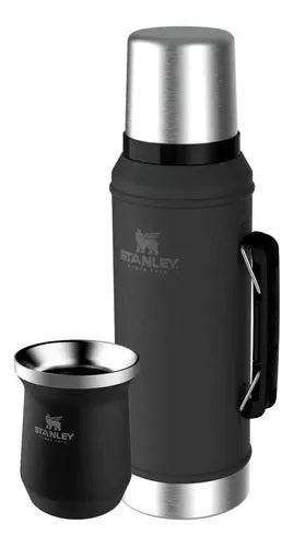 TERMO CON MATE STANLEY NEGRO