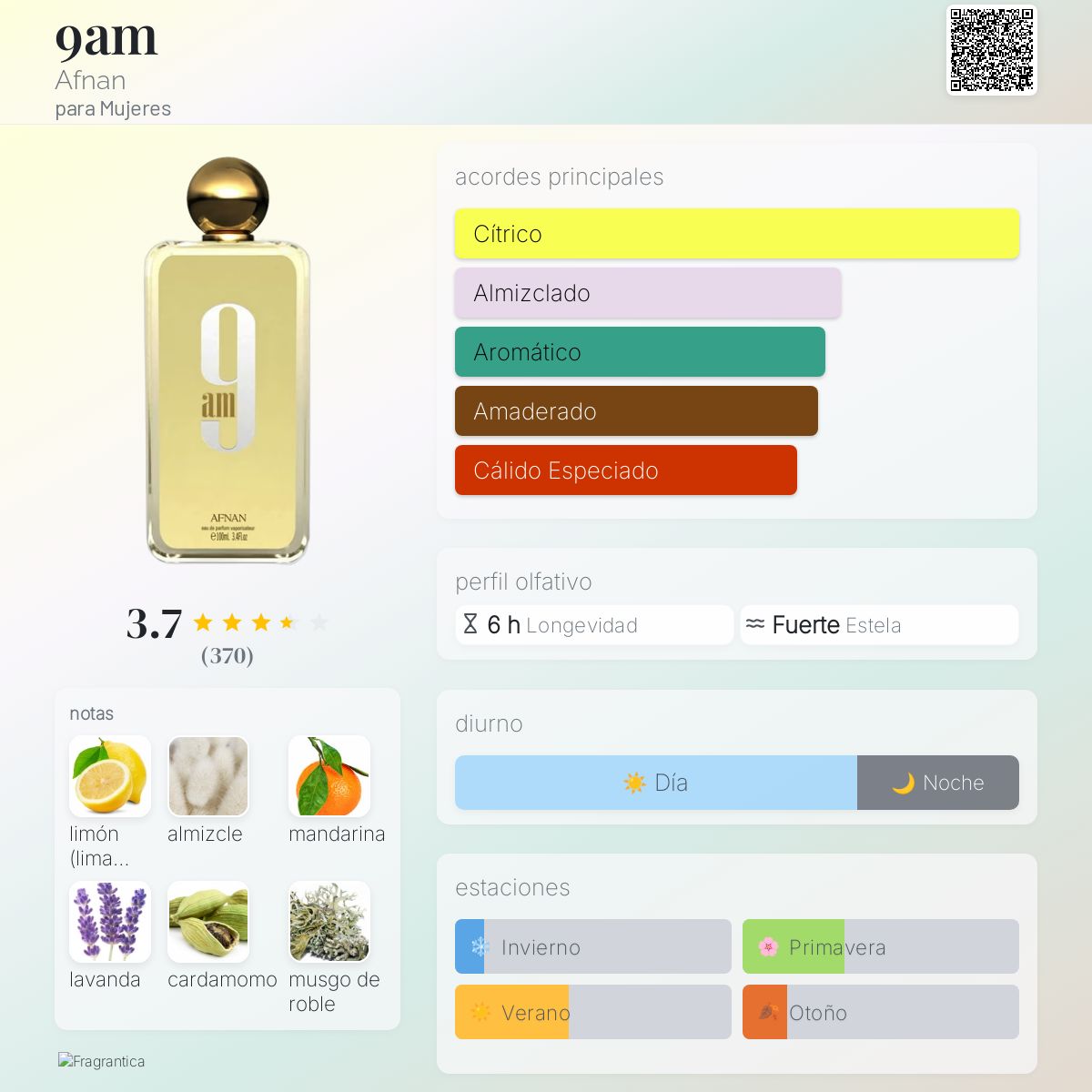 AFNAN 9AM WOMAN EDP 100ML