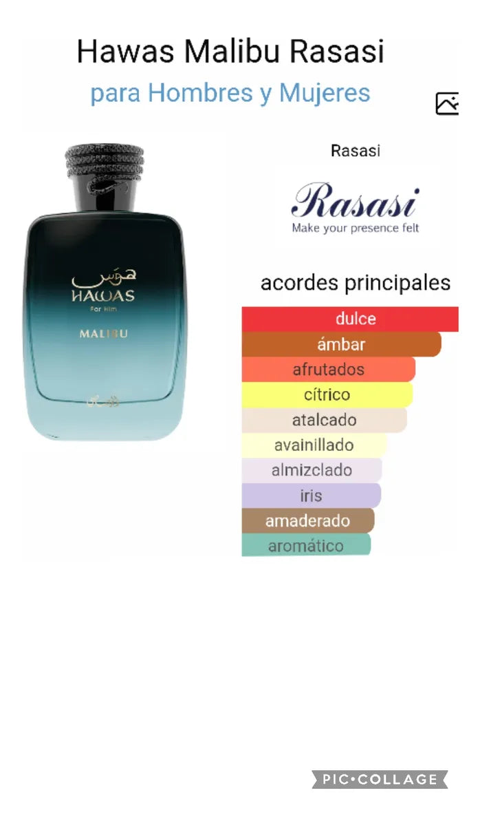 RASASI HAWAS MALIBÚ FOR HIM EDP 100ml