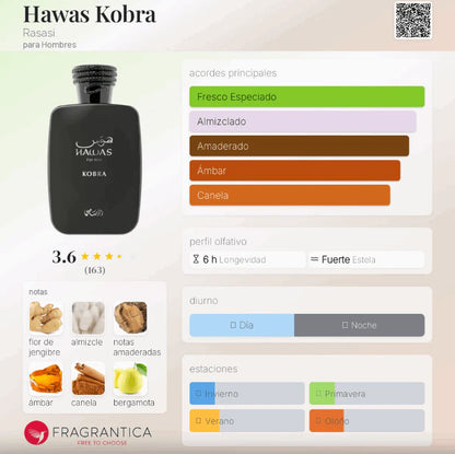 RASASI HAWAS KOBRA EDP 100 ML