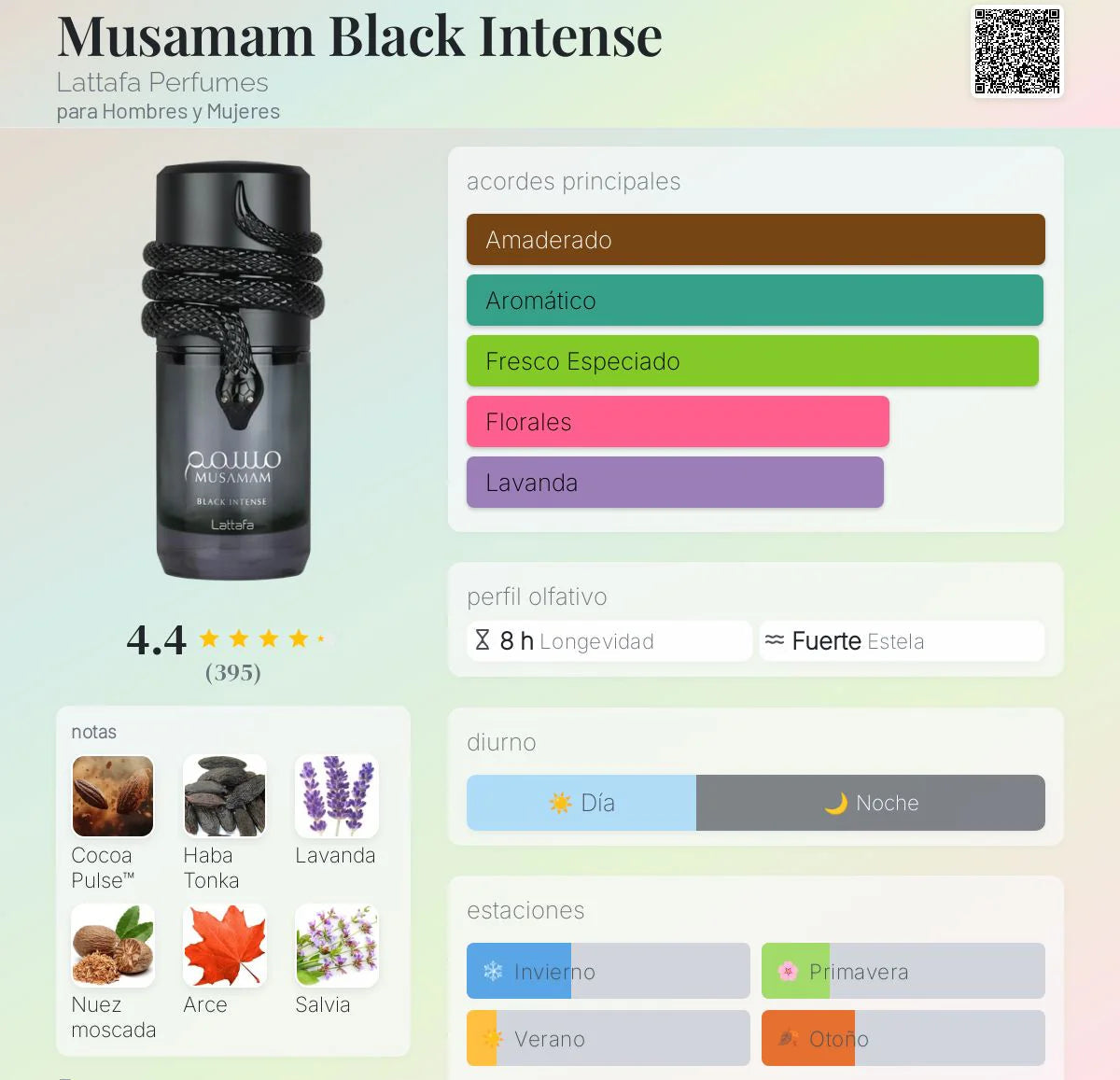 LATTAFA MUSAMAM BLACK INTENSE EDP 100ML