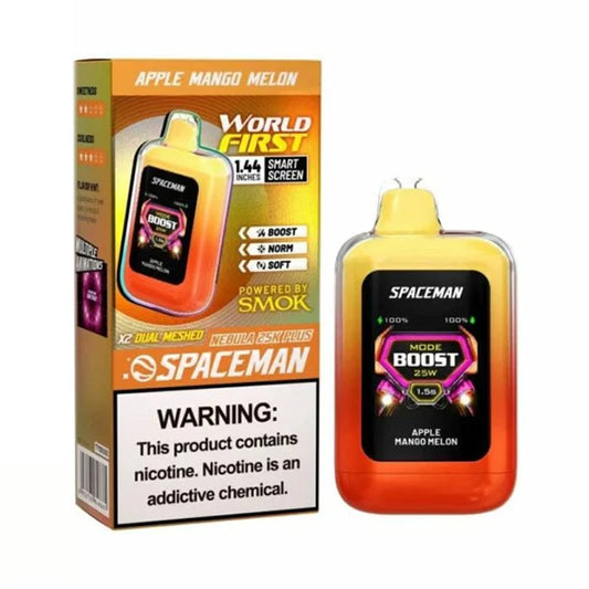 APPLE MANGO MELON SMOK SPACEMAN NEBULA 25K PUFFS($22.000 precio minorista )