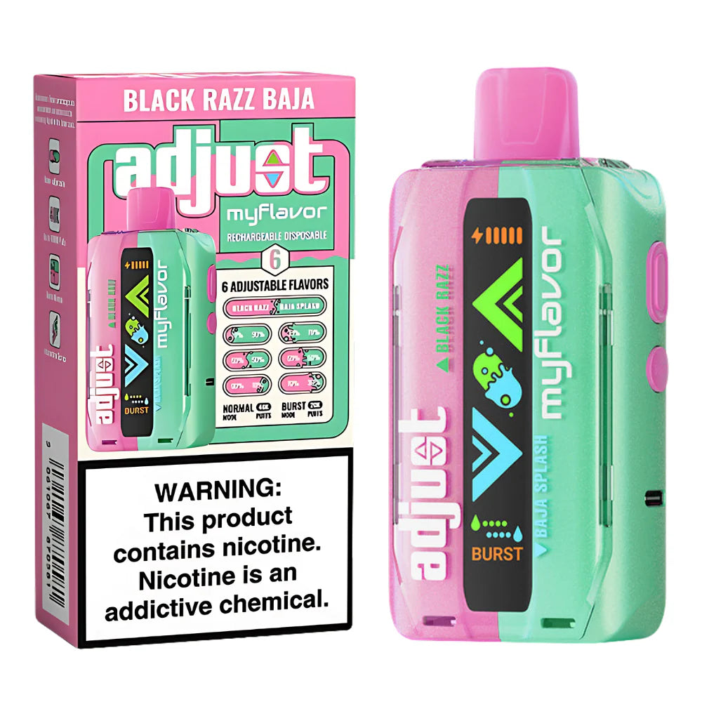 ADJUST MYFLAVOR 40k BLACK RAZZ BAJA (30.000 por menor)