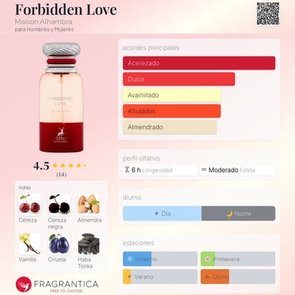 30 ML MAISON ALHAMBRA FORBIDDEN LOVE