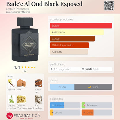 LATTAFA BADEE AL OUD BLACK EXPOSED EDP 100ML