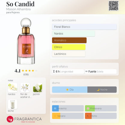 30 ML MAISON ALHAMBRA SO CANDID POUR FEMME