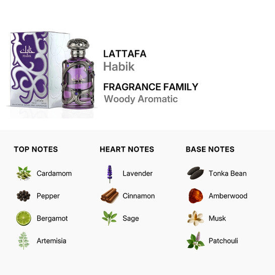 LATTAFA HABIK EDP 100ML MASCULINO