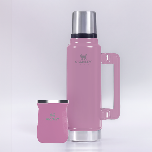 TERMO CON MATE STANLEY ROSA